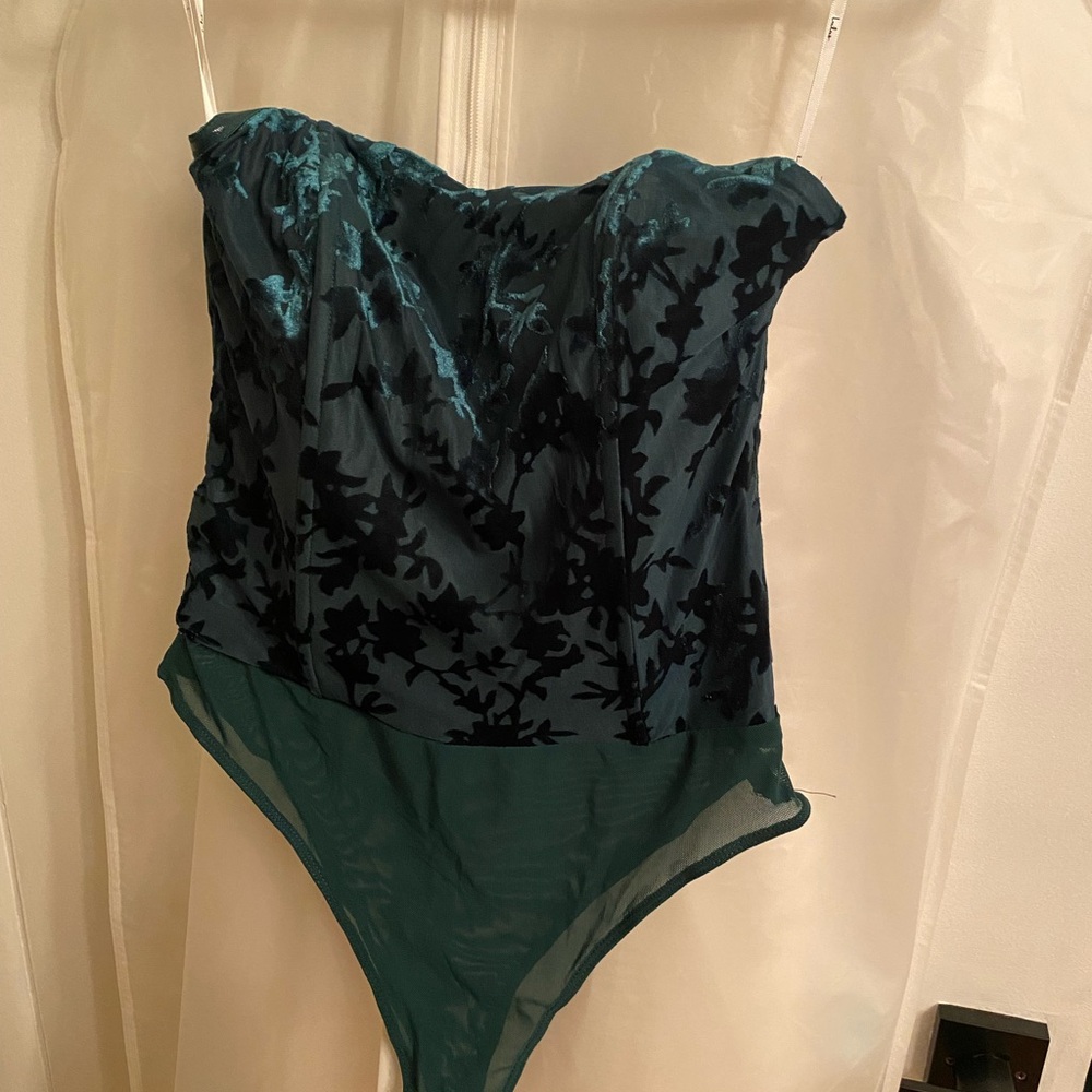 Lulus Green Floral Bodysuit